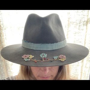 Vintage Beaded Brim Hat remade by IG SamRobertsLA